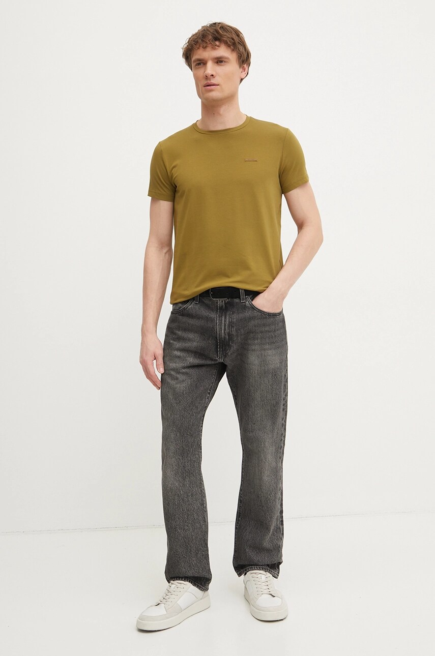 Футболка Calvin Klein чоловіча колір зелений однотонна K10K112724