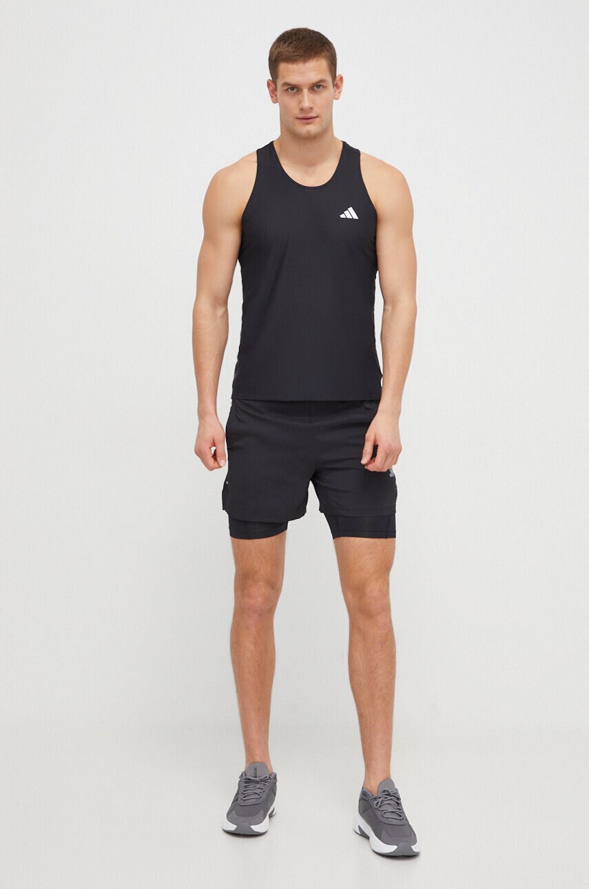 Бігова футболка adidas Performance Own The Run колір чорний