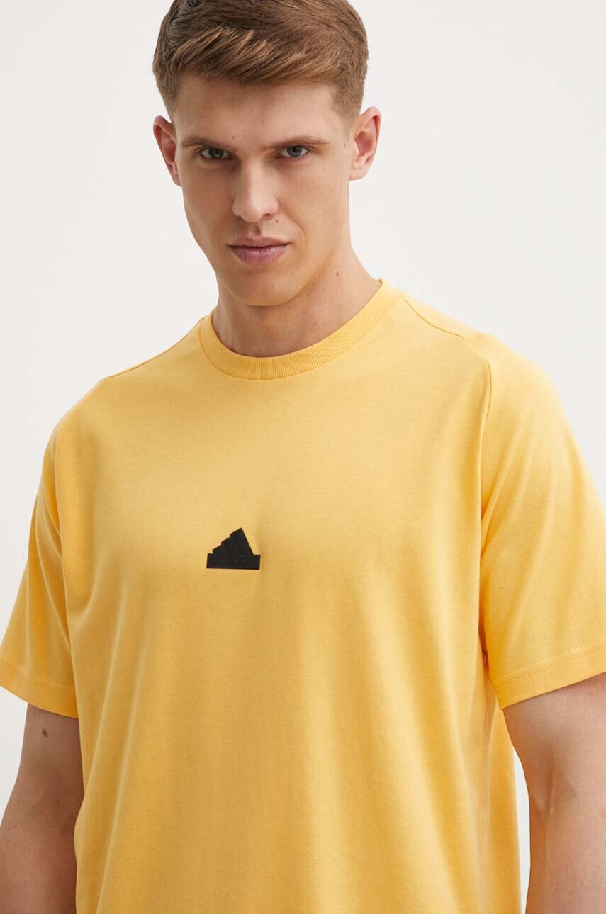 Футболка adidas Z.N.E чоловіча колір жовтий з аплікацією IR5238