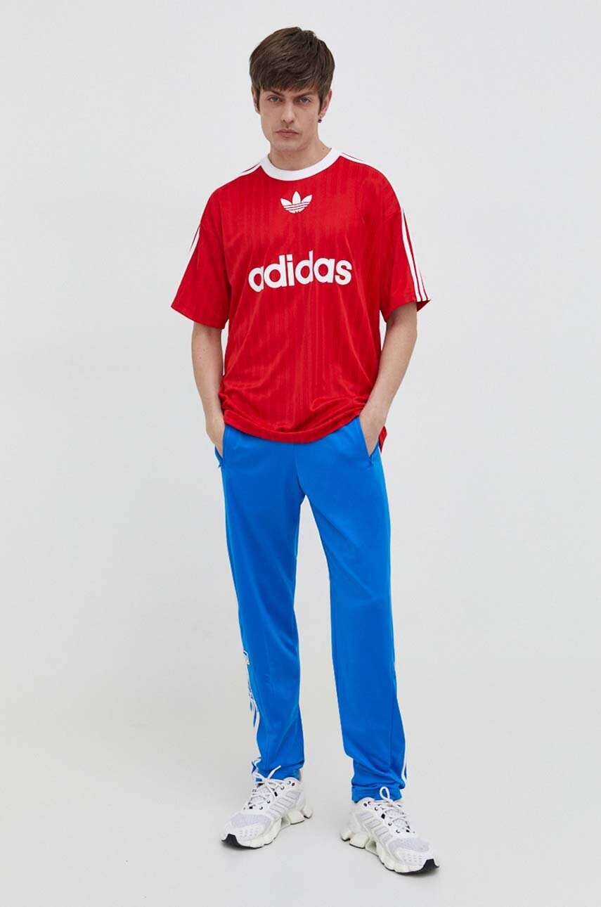 Футболка adidas Originals Adicolor Poly Tee чоловіча  колір червоний з принтом IM9458