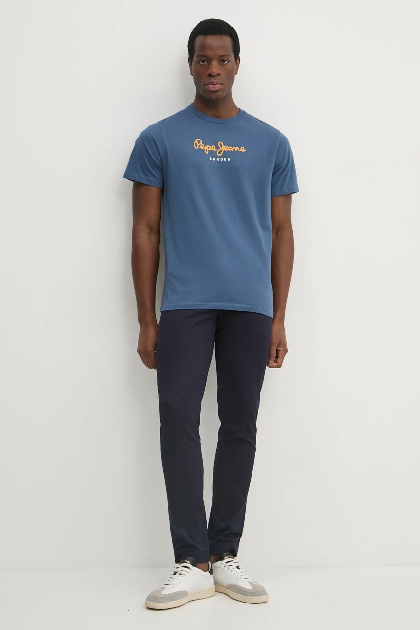 Бавовняна футболка Pepe Jeans Eggo чоловіча з принтом PM508208