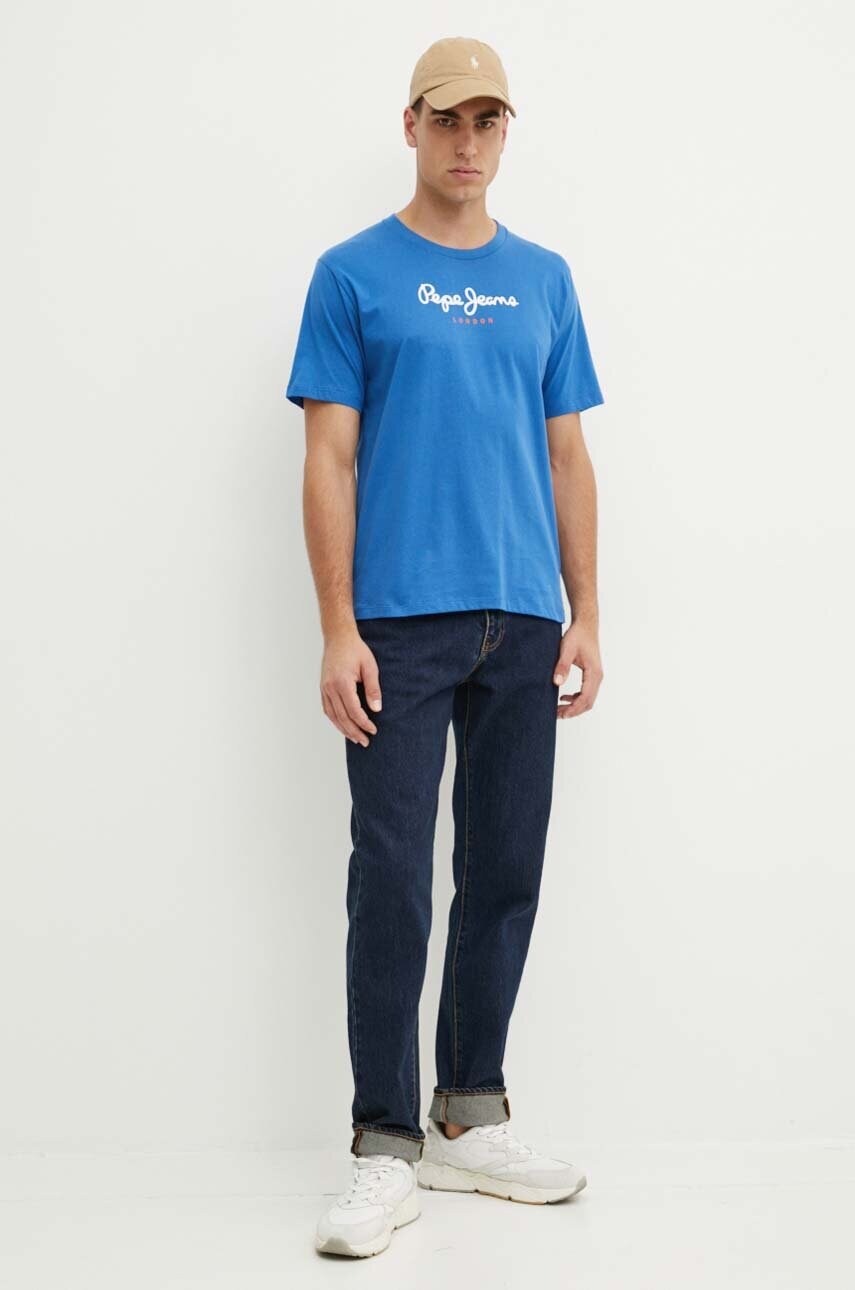 Бавовняна футболка Pepe Jeans Eggo N чоловіча з принтом PM508208