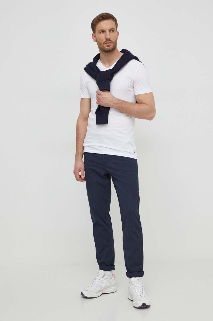 Бавовняна футболка Polo Ralph Lauren 3-pack чоловічий колір білий меланж