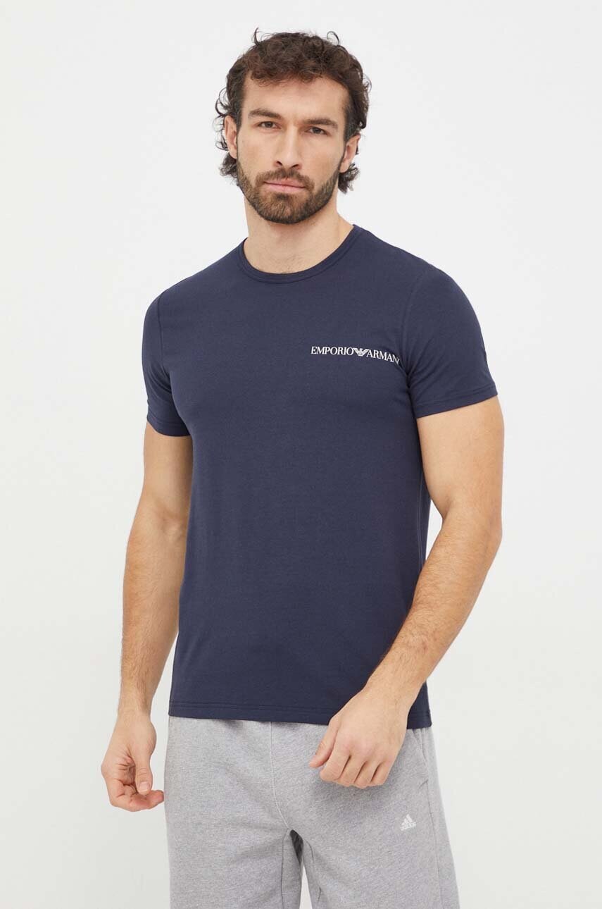 Футболка лаунж Emporio Armani Underwear 2-pack колір червоний з принтом