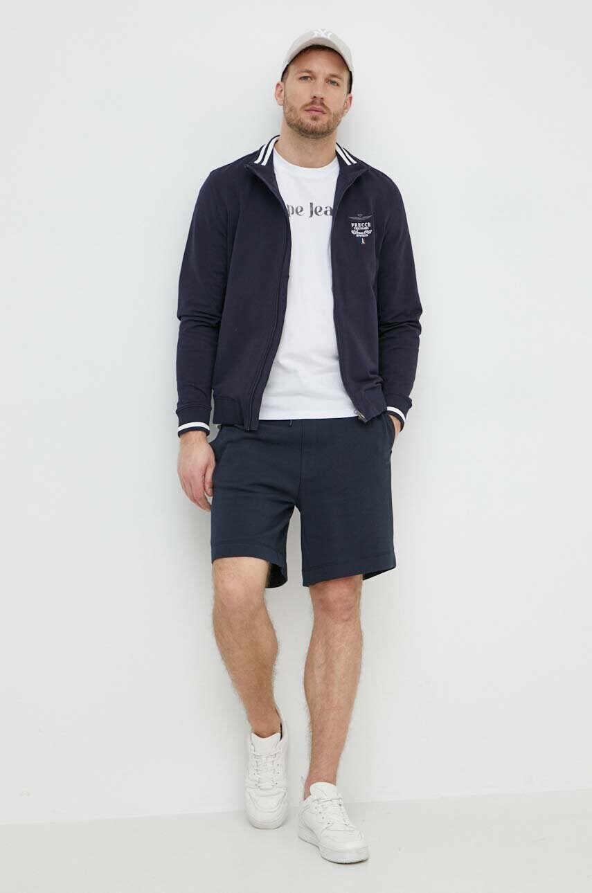 Бавовняна футболка Pepe Jeans CLIFTON чоловіча колір білий з принтом PM509374