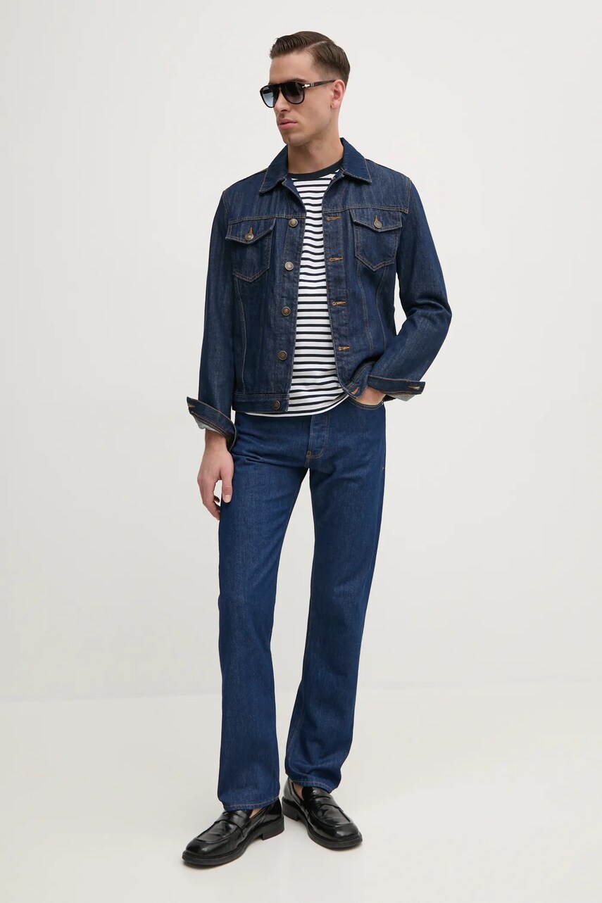 Бавовняна футболка Pepe Jeans CANE чоловіча колір синій візерунок PM509391