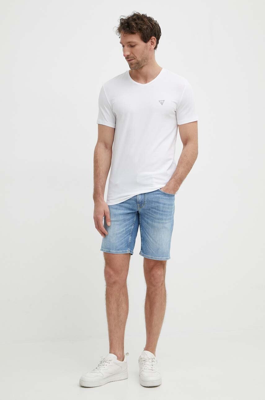 Футболка Guess 2-pack чоловічий колір білий з принтом