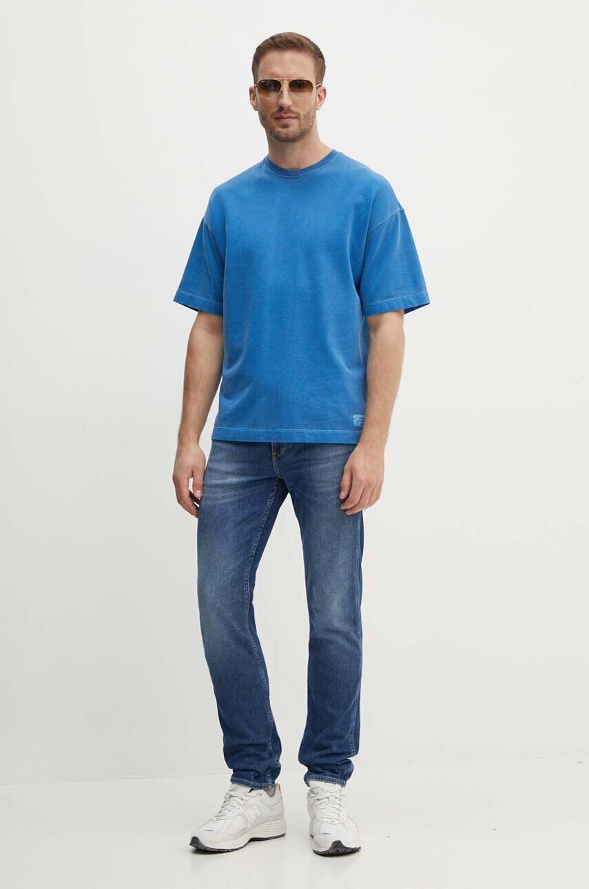 Бавовняна футболка United Colors of Benetton чоловічий однотонний