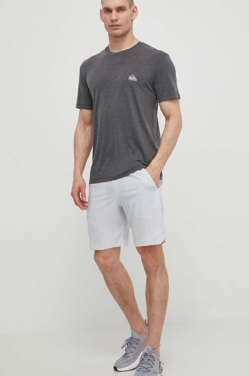 Бігова футболка Quiksilver Coastal колір сірий меланж