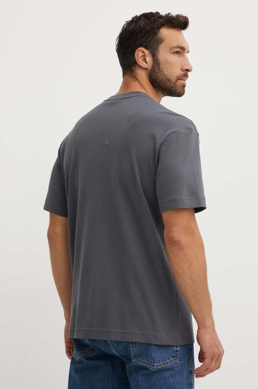 Бавовняна футболка Calvin Klein чоловіча колір сірий однотонна K10K112487