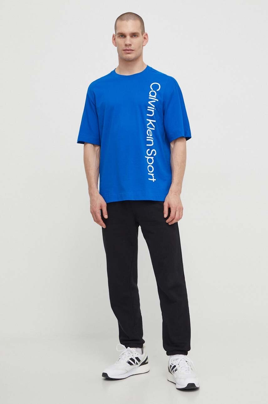 Бавовняна футболка Calvin Klein Performance чоловічий з принтом