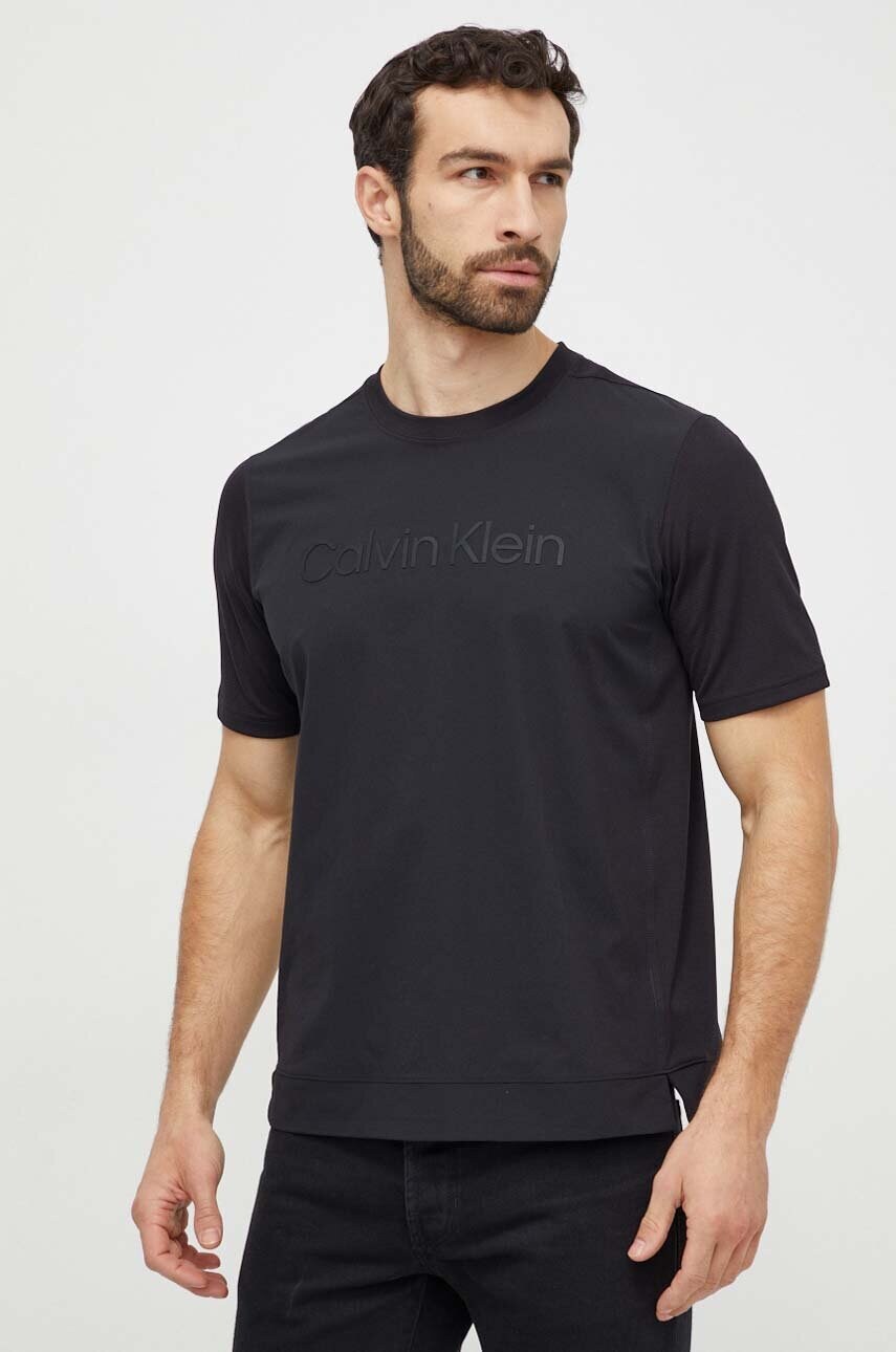 Тренувальна футболка Calvin Klein Performance колір чорний з аплікацією