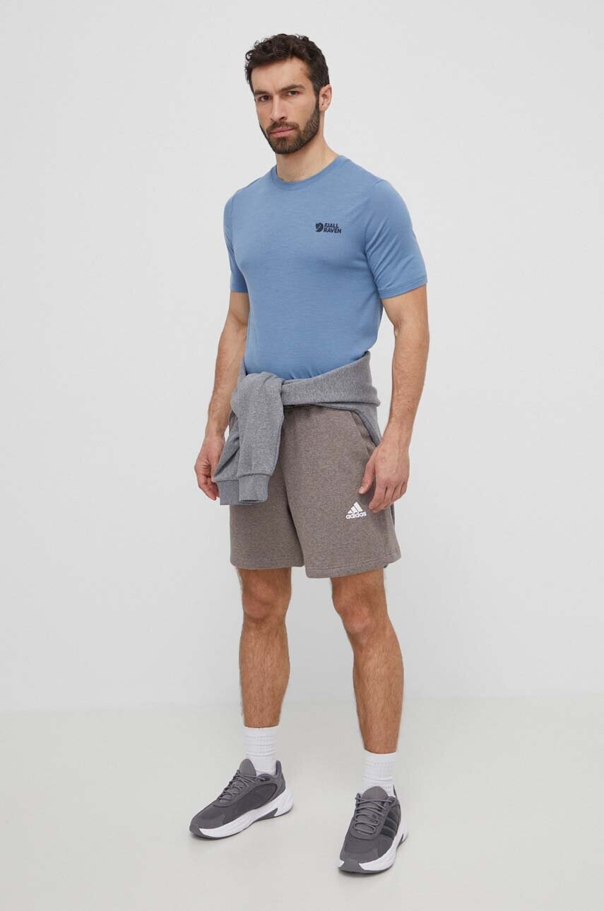 Вовняна футболка Fjallraven Abisko Wool Logo однотонна F86977