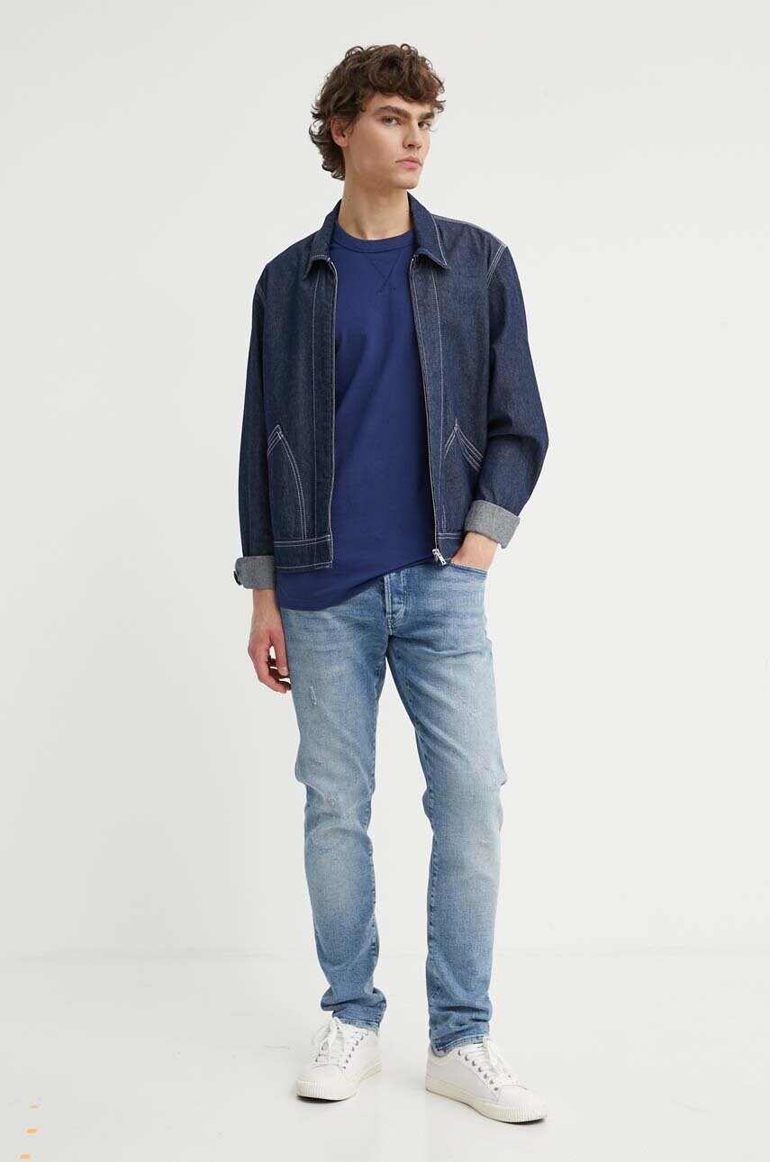 Бавовняна футболка G-Star Raw чоловічий однотонний