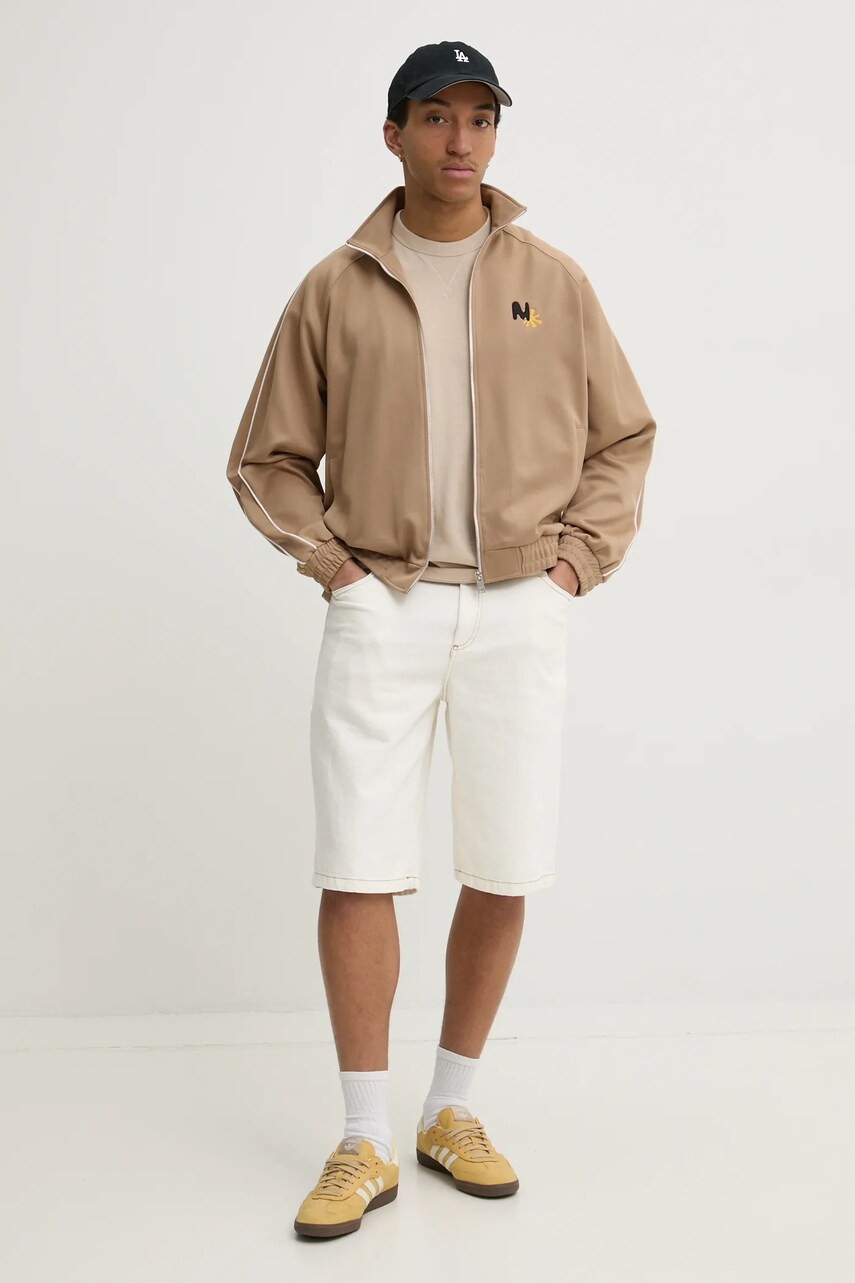 Бавовняна футболка G-Star Raw чоловіча колір бежевий однотонна D24449-336