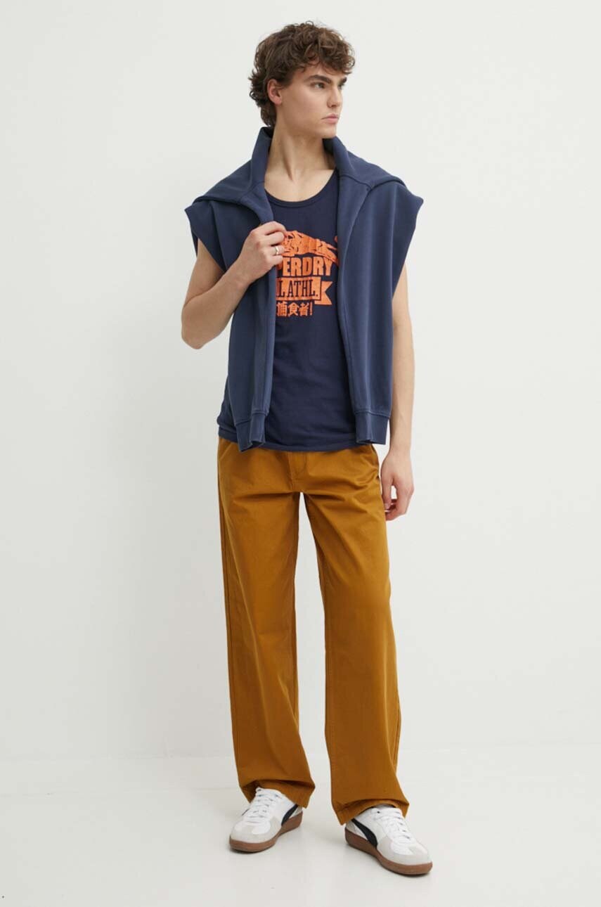 Футболка Superdry чоловічий колір синій