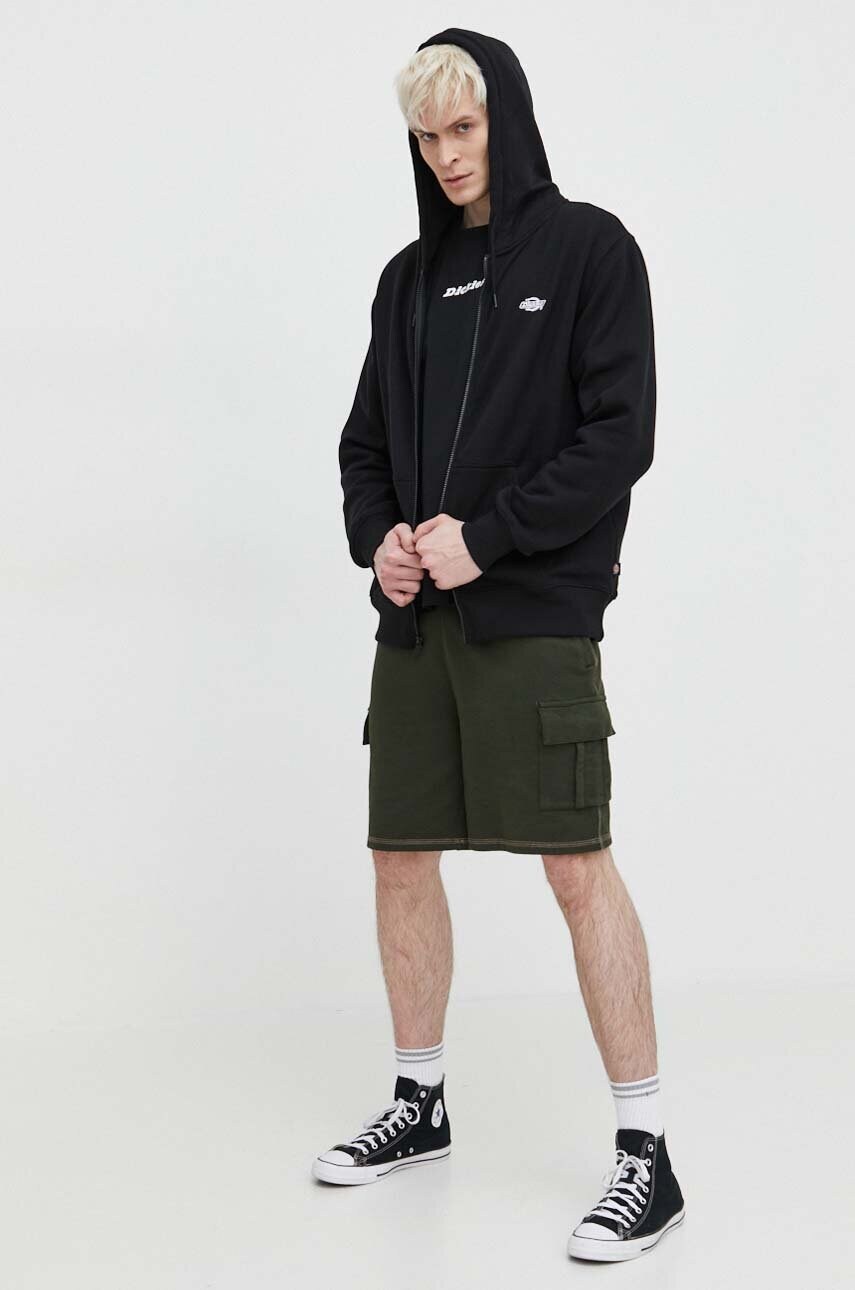 Бавовняна футболка Dickies ENTERPRISE TEE SS чоловіча колір чорний з принтом DK0A4YRN
