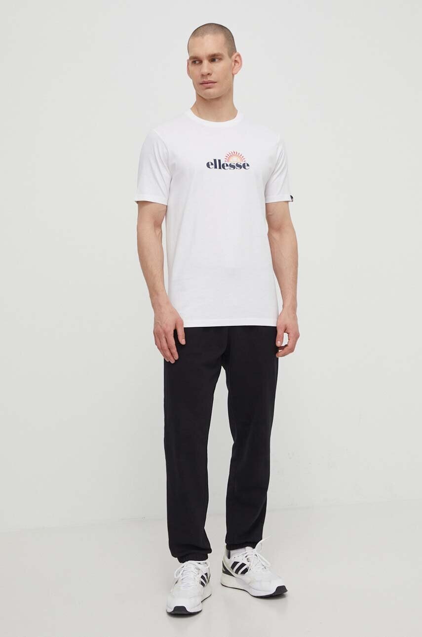 Бавовняна футболка Ellesse Trea T-Shirt чоловіча колір білий з принтом SHV20126