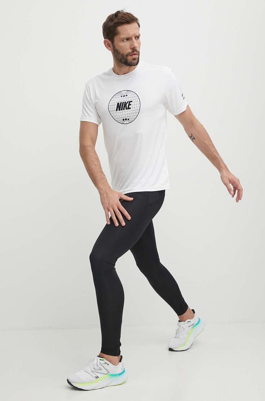 Тренувальна футболка Nike Lead Line колір білий з принтом