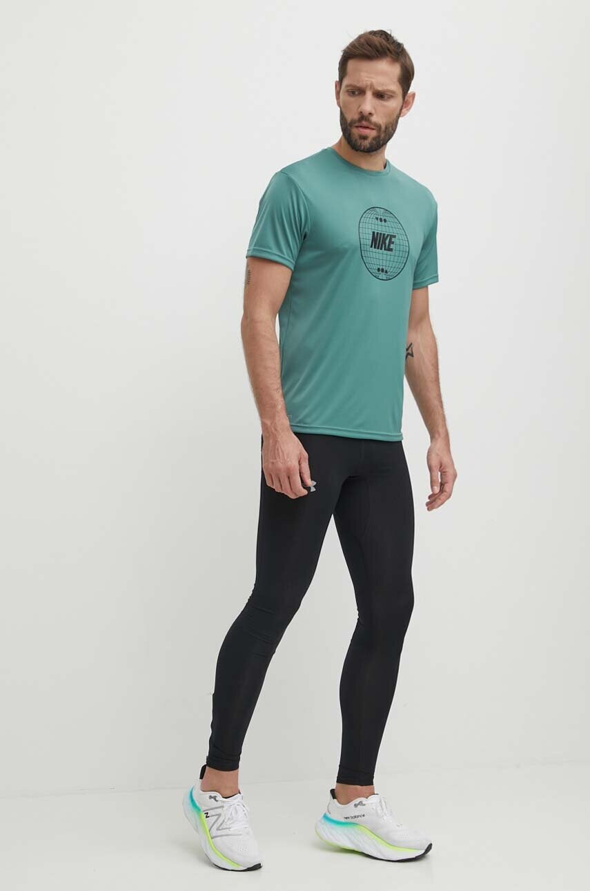 Тренувальна футболка Nike Lead Line колір зелений з принтом