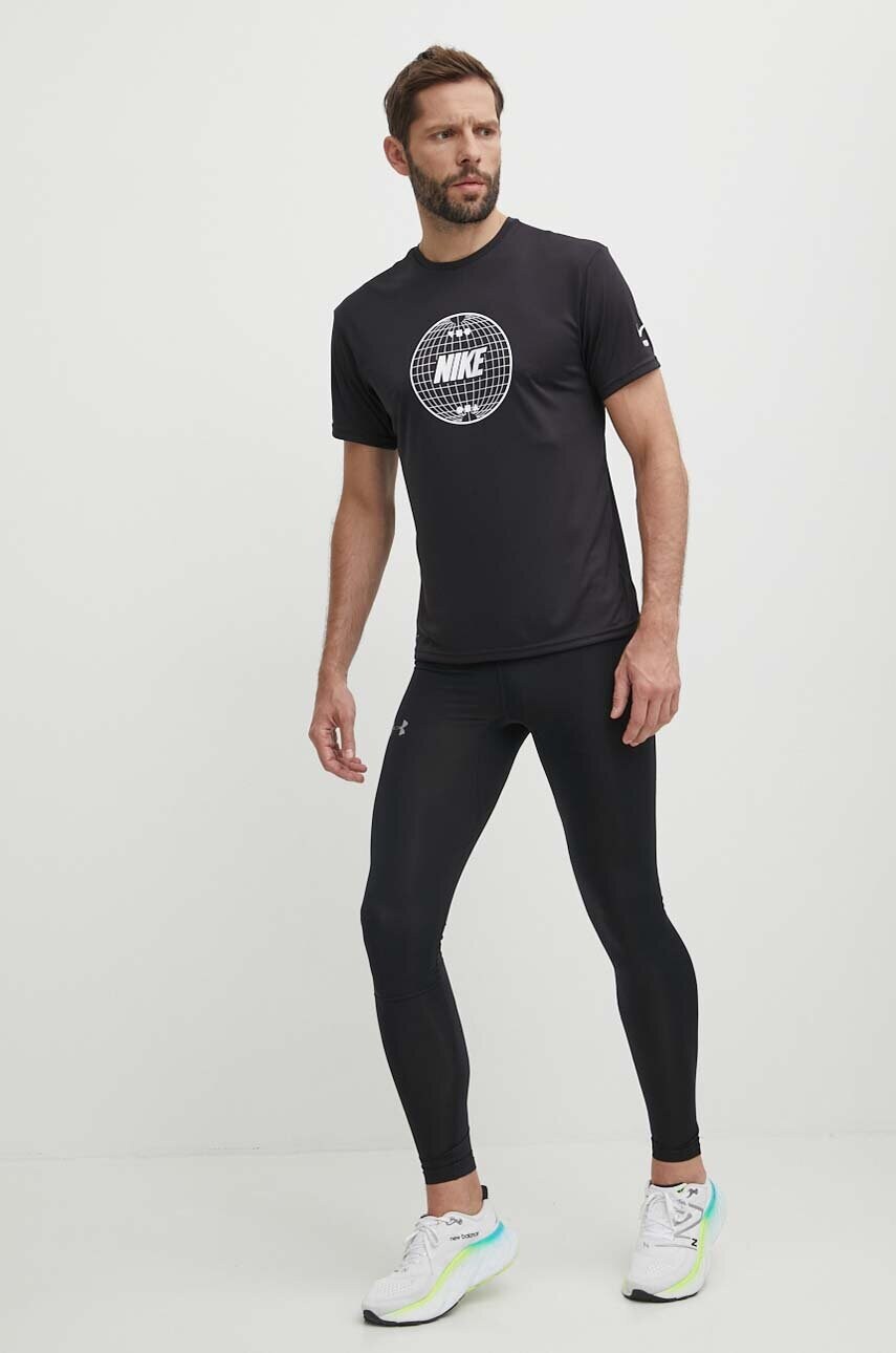 Тренувальна футболка Nike Lead Line колір чорний з принтом