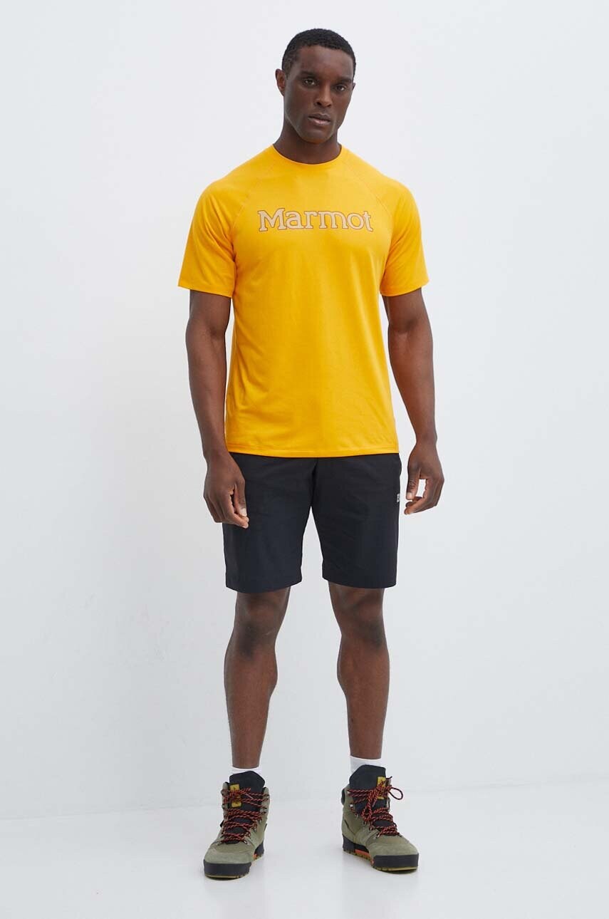 Спортивна футболка Marmot Windridge Graphic колір жовтий з принтом