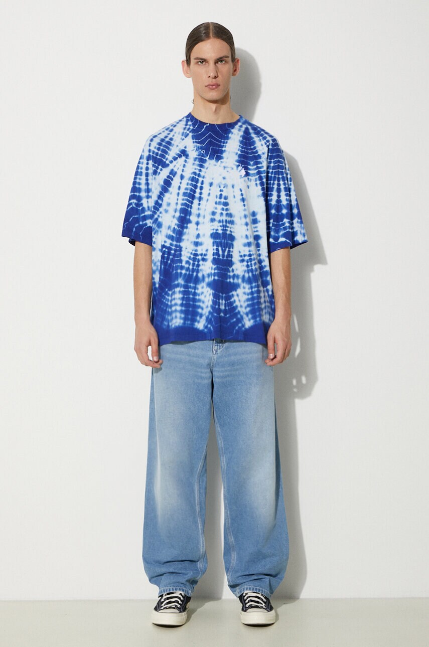 Бавовняна футболка Marcelo Burlon Aop Soundwaves Over чоловіча однотонна CMAA054S24JER0044501