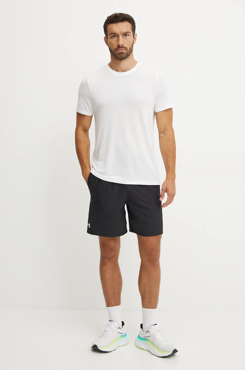 Бігова футболка Under Armour Seamless Stride колір зелений візерунок 1375692
