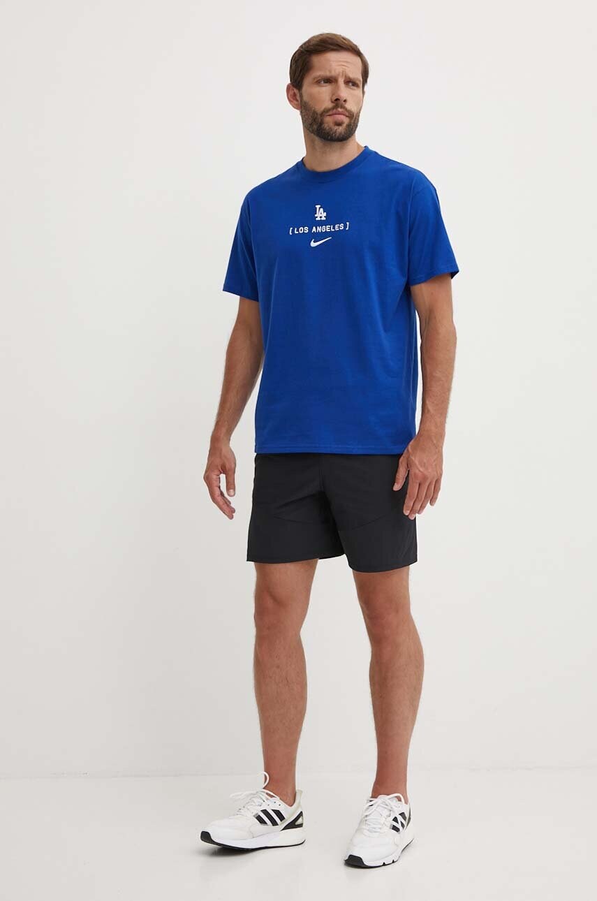 Бавовняна футболка Nike Los Angeles Dodgers чоловіча з аплікацією
