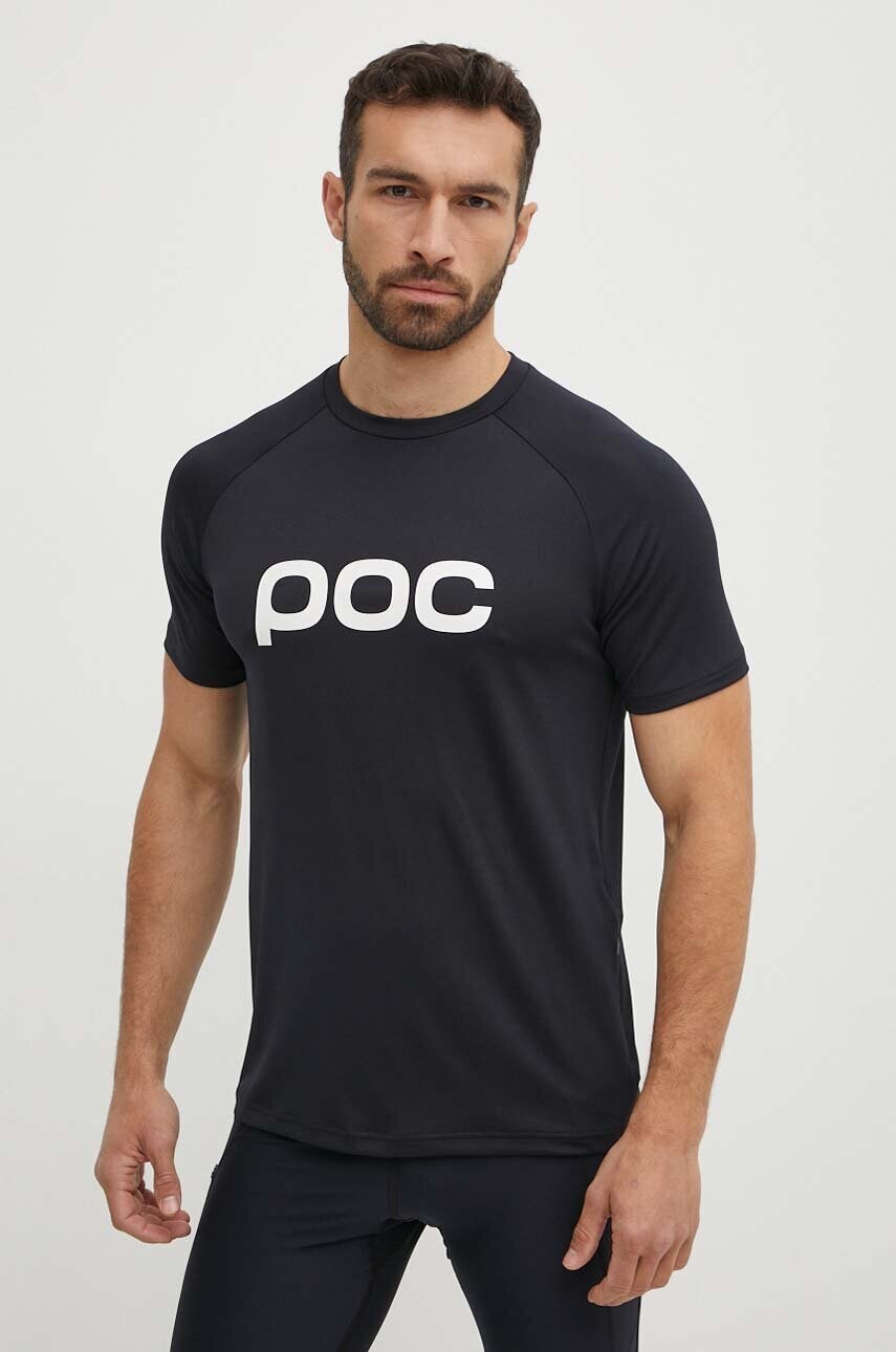 Велосипедна футболка POC Reform Enduro колір чорний з принтом