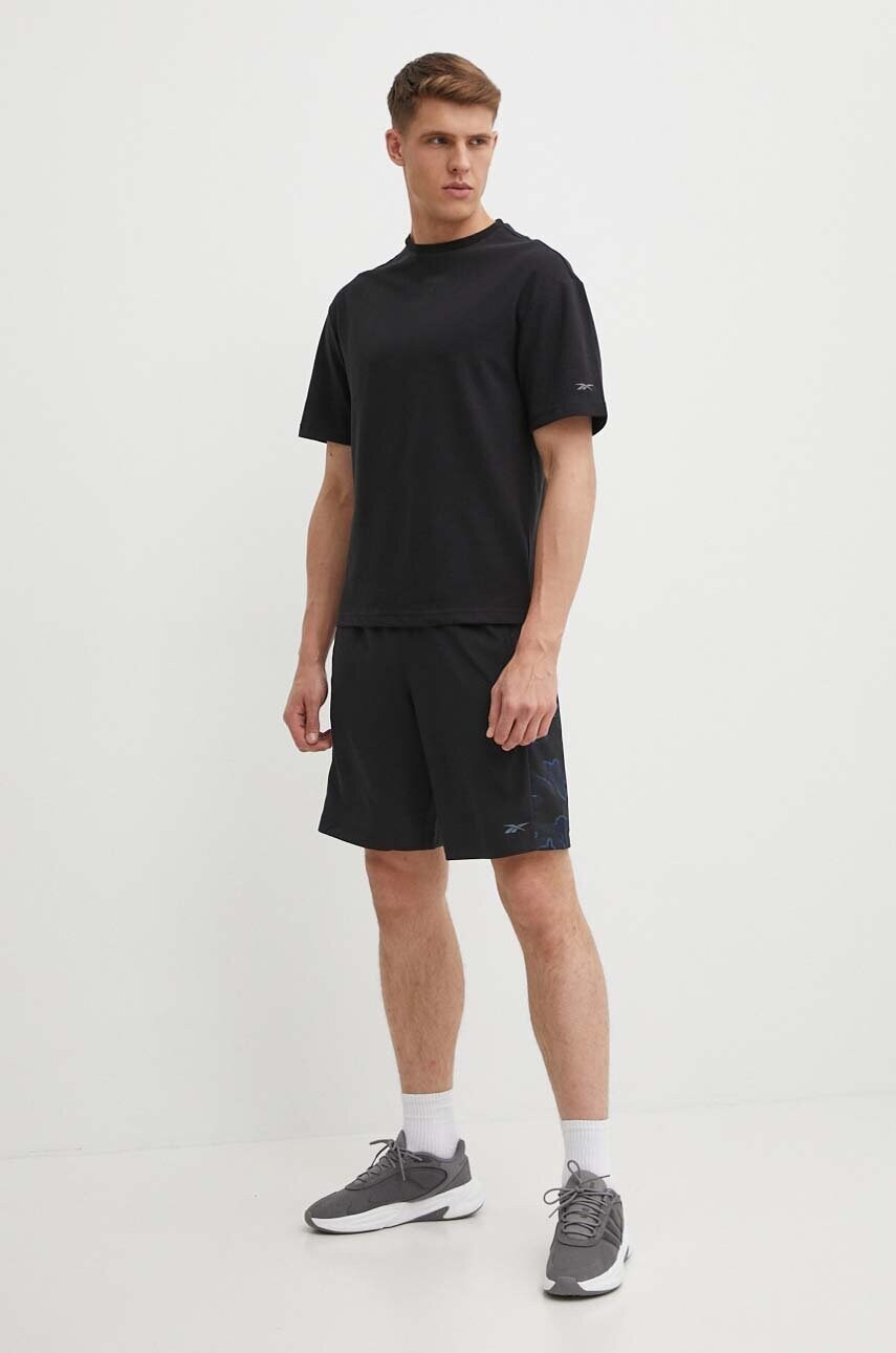 Футболка Reebok Active Collective чоловіча колір чорний однотонна 100075748