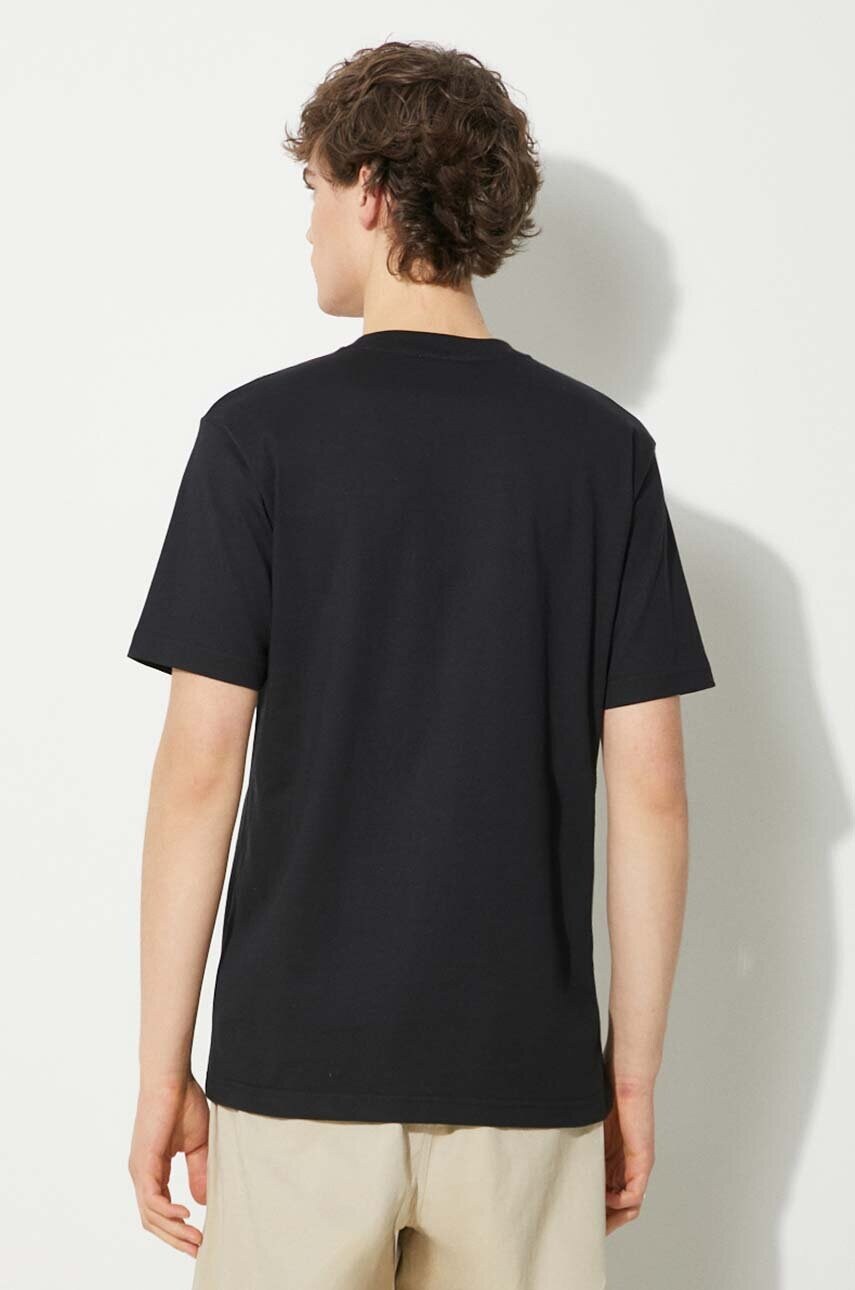 Бавовняна футболка Norse Projects Johannes Organic Logo чоловіча колір чорний однотонна N01.0606.9999
