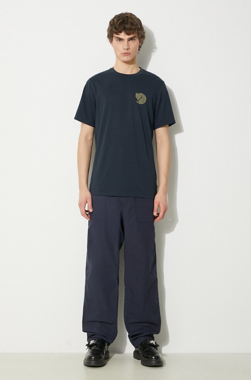 Футболка Fjallraven Walk With Nature T-shirt M чоловіча колір синій візерунок F12600216.555