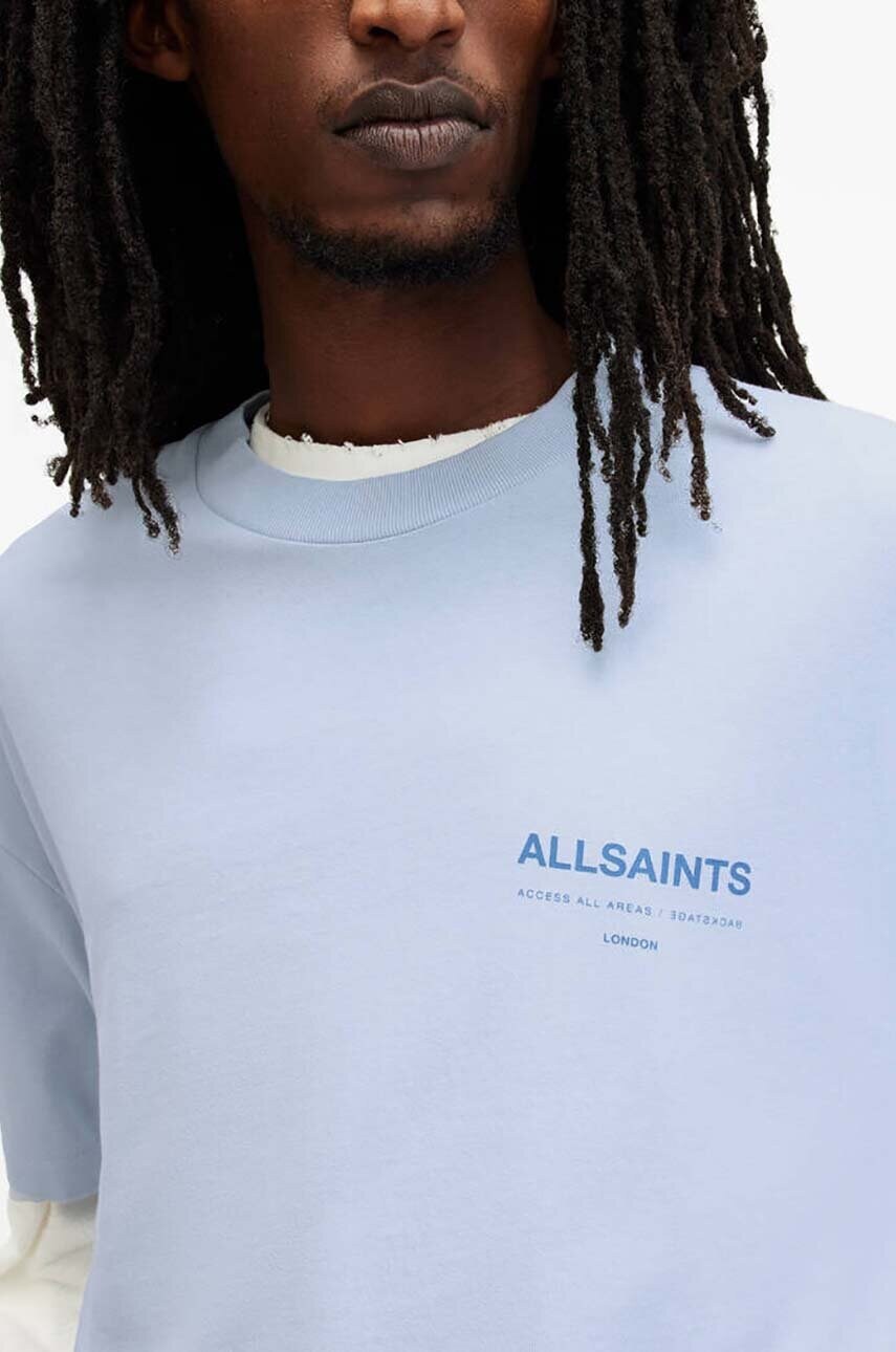 Бавовняна футболка AllSaints ACCESS SS CREW чоловіча з принтом M038PA