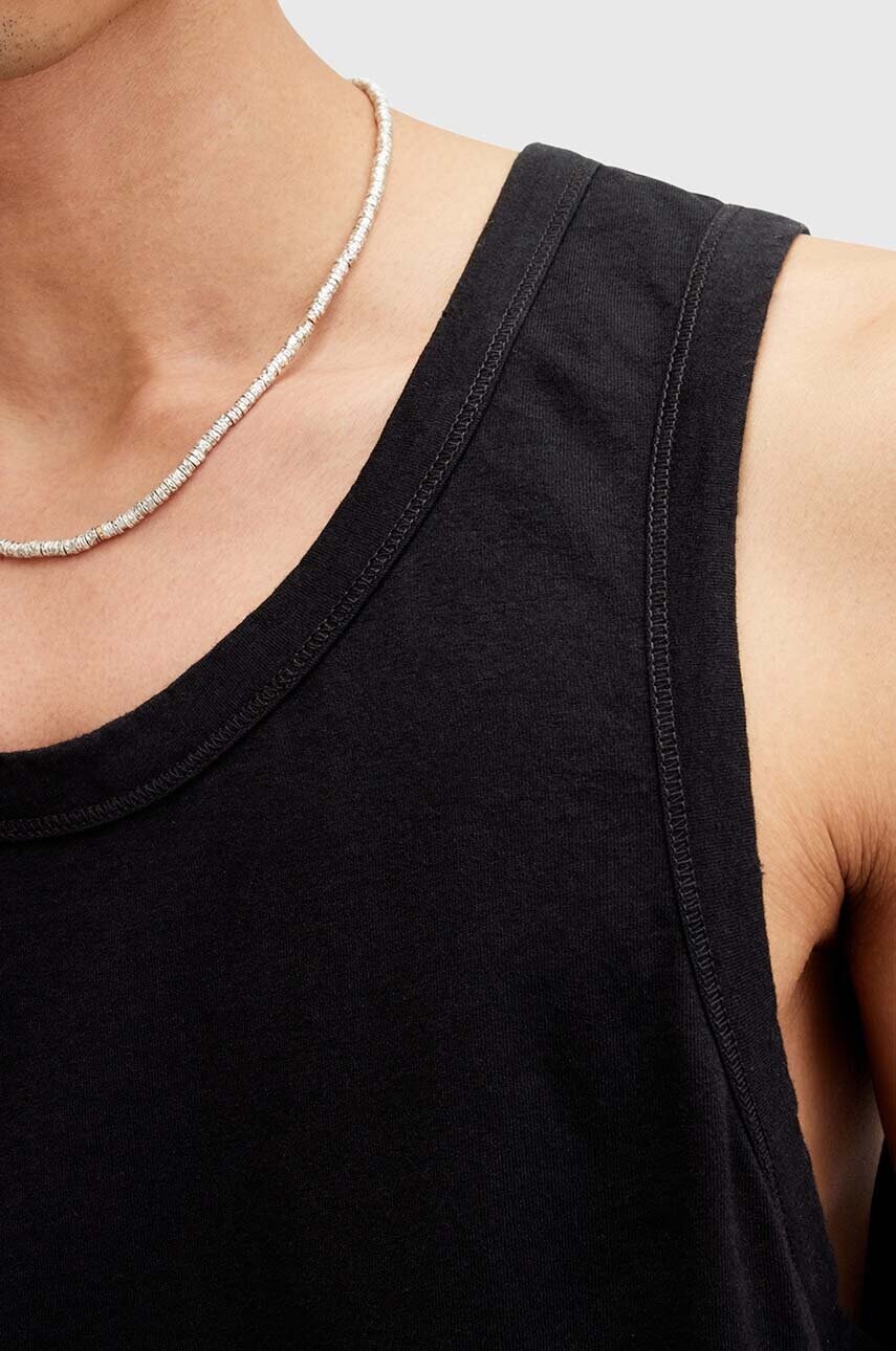 Бавовняний топ AllSaints KENDRICK VEST колір чорний M005JA