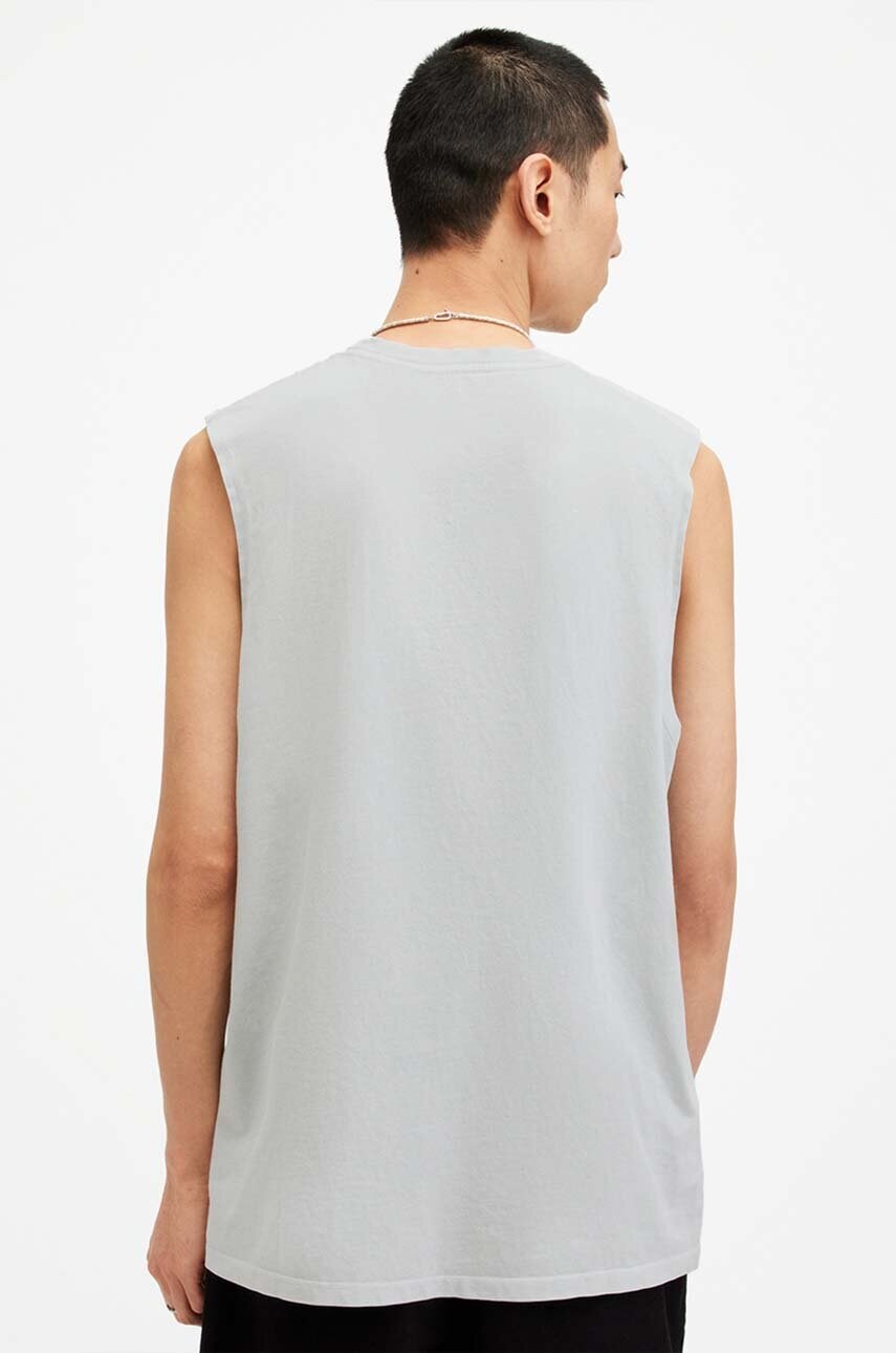 Бавовняний топ AllSaints REMI SL CREW колір сірий M017JA