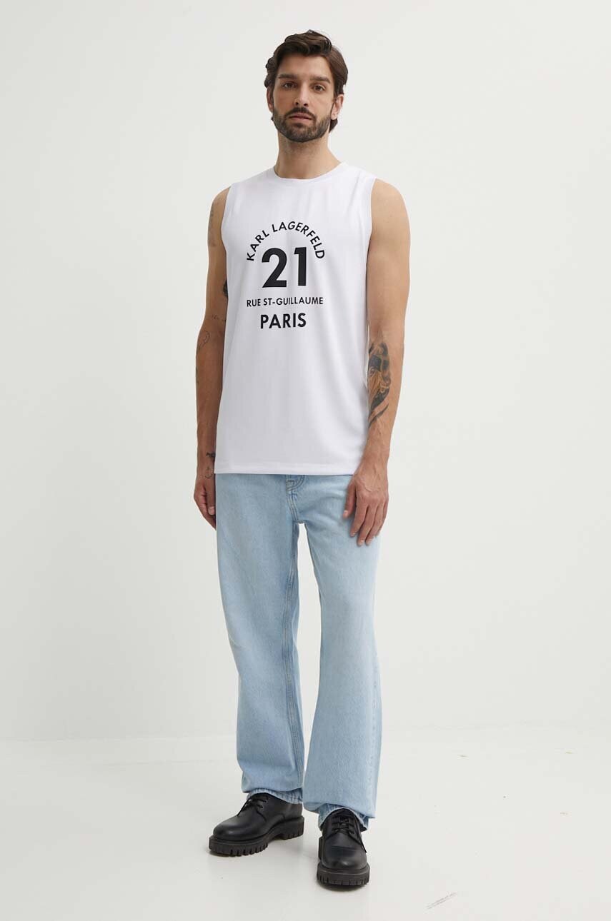 Футболка Karl Lagerfeld чоловіча колір білий 541231.755266
