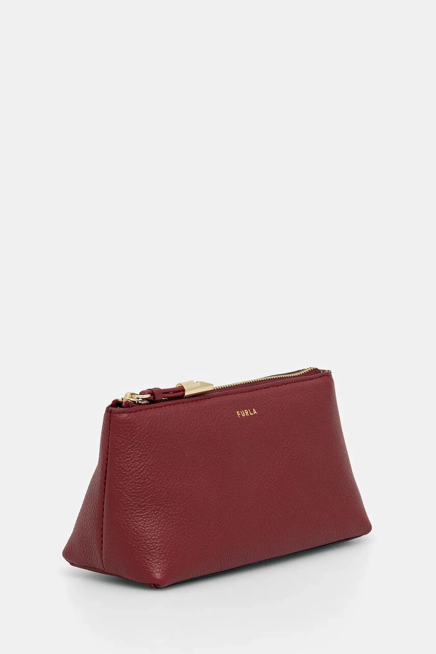 Шкіряна косметичка Furla колір бордовий WE00710 BX3036 CGQ00