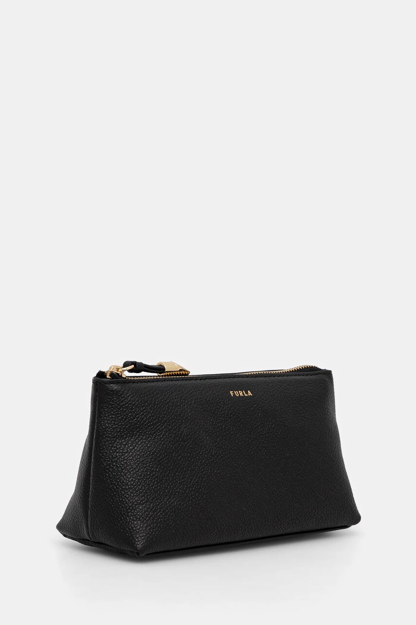 Шкіряна косметичка Furla колір чорний WE00710 BX3036 O6000