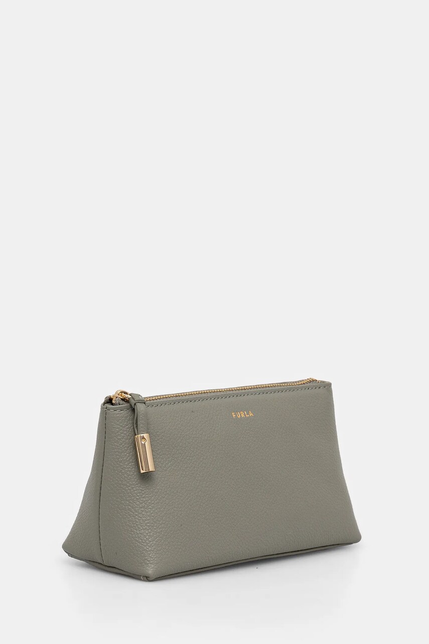 Шкіряна косметичка Furla колір зелений WE00710 BX3036 AG700