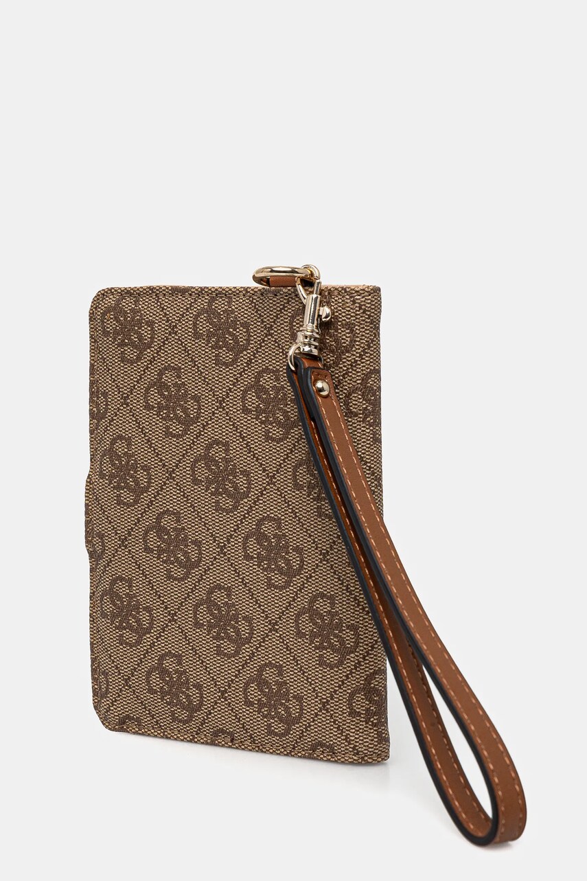 Чохол для паспорта та багажна бирка Guess Orlina колір коричневий TWX953 10370