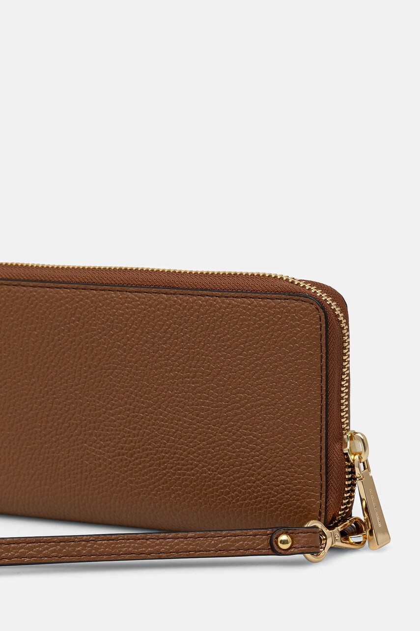 Шкіряний гаманець MICHAEL Michael Kors жіночий колір коричневий 32F6GM9E3L