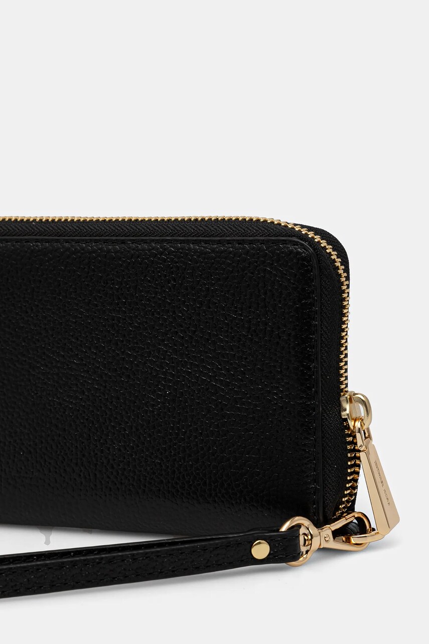 Шкіряний гаманець MICHAEL Michael Kors жіночий колір чорний 32F6GM9E3L