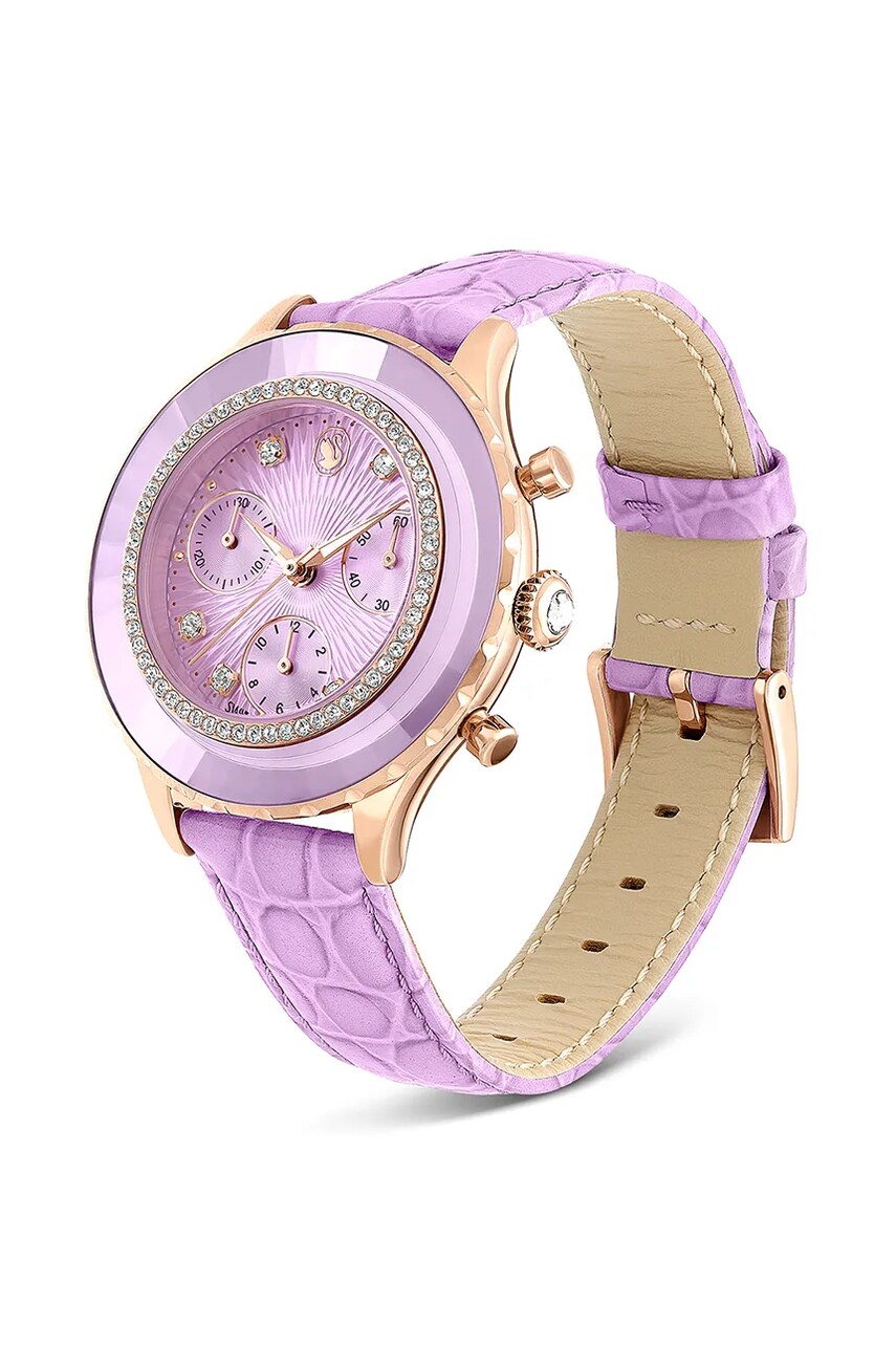 Годинник Swarovski OCTEA CHRONO жіночий колір фіолетовий 5690804