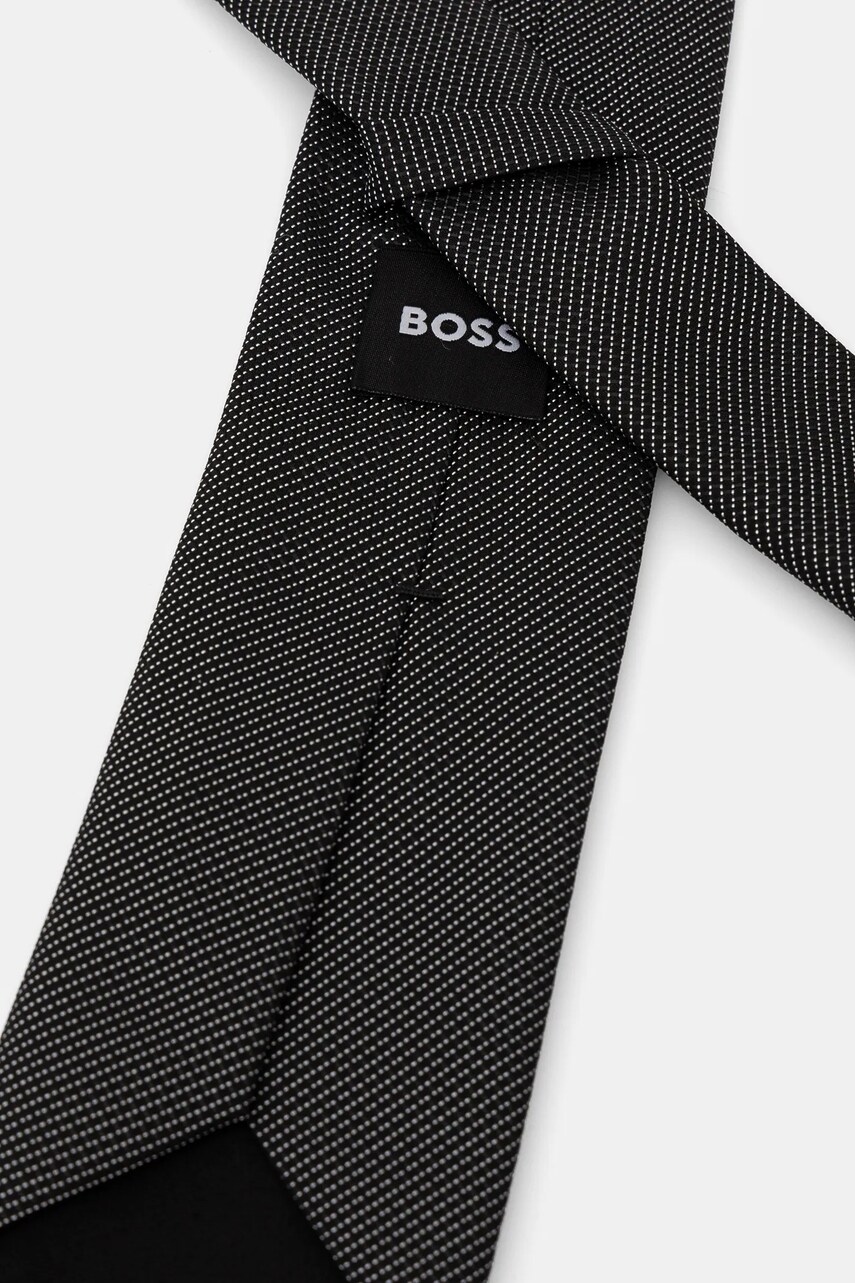 Шовковий галстук BOSS колір чорний 50532061