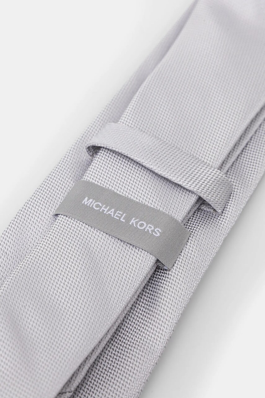Шовковий галстук Michael Kors колір сірий MK0DT00150