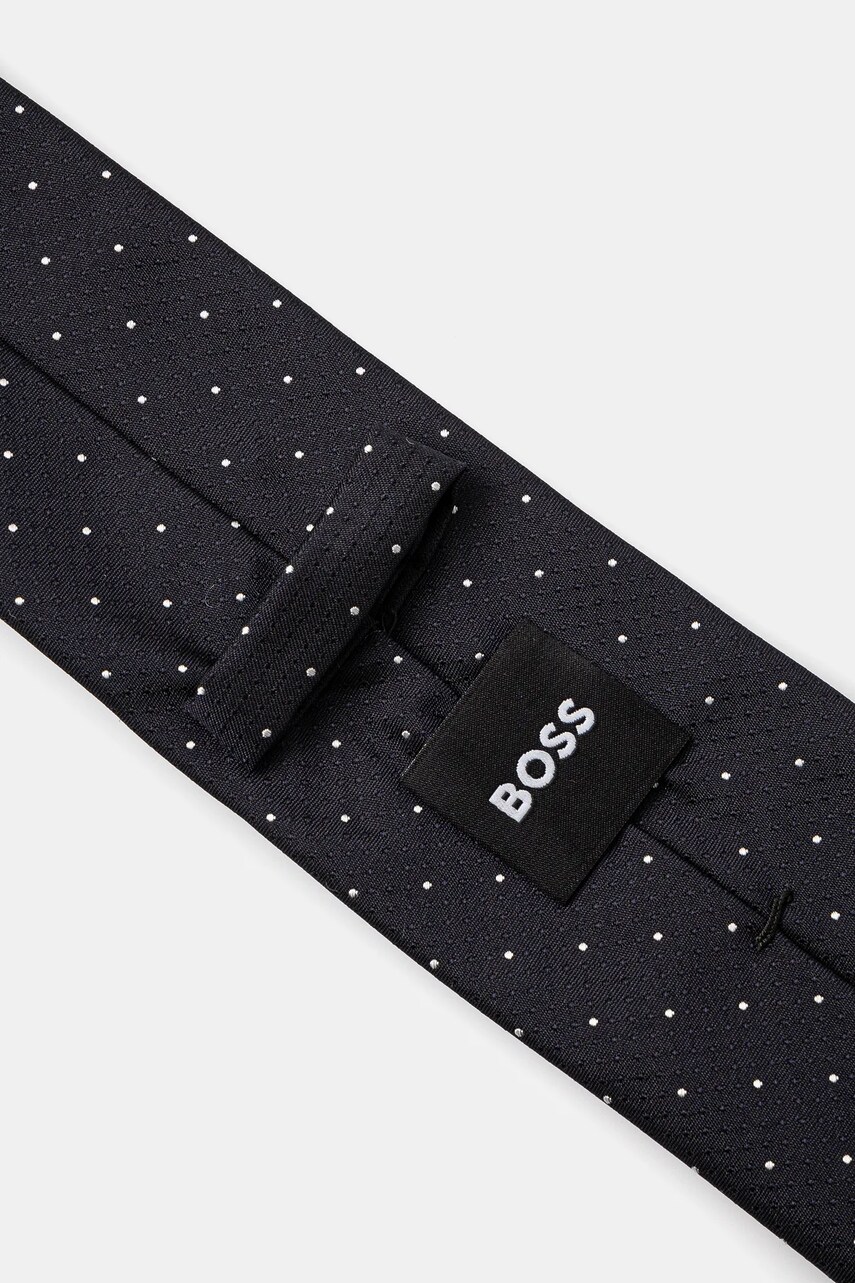 Краватка з домішкою шовку BOSS колір синій 50538969