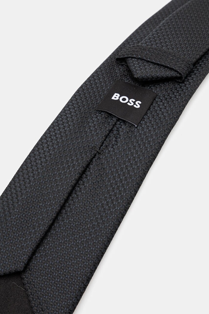 Краватка з домішкою шовку BOSS колір синій 50538975