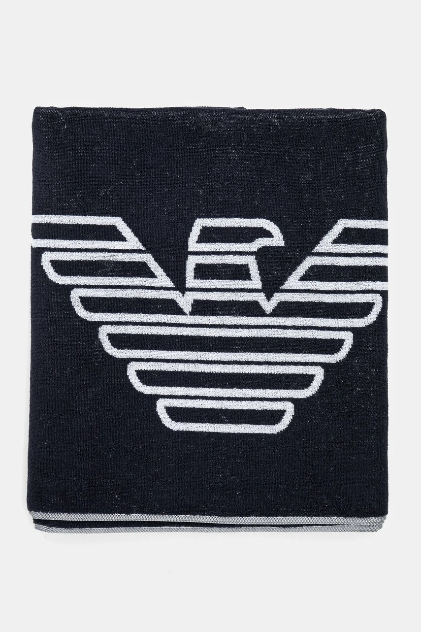 Бавовняний пляжний рушник Emporio Armani Underwear колір синій EX000019 AF12331