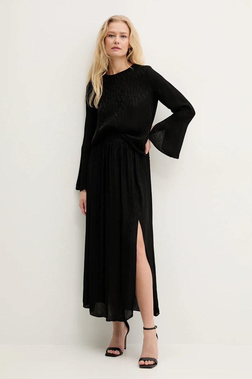 Блузка Armani Exchange жіноча колір чорний візерунок XW000149 AF10842